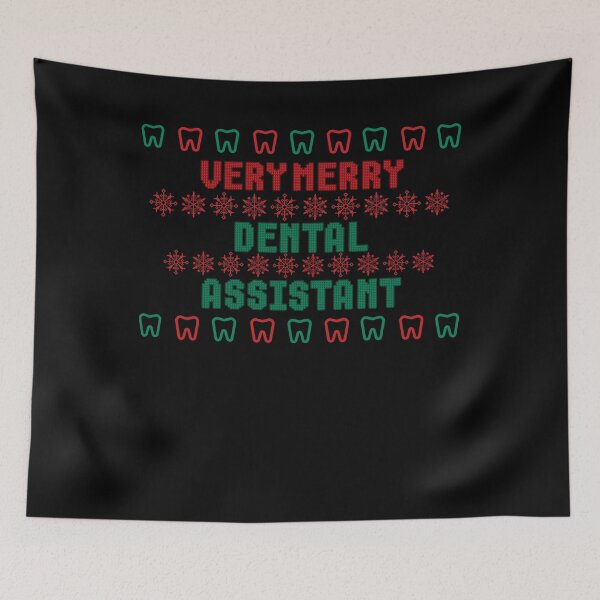 Item preview, Very Merry Dental Assistant Ugly Christmas Sweater designed and sold by EdytaGister.
