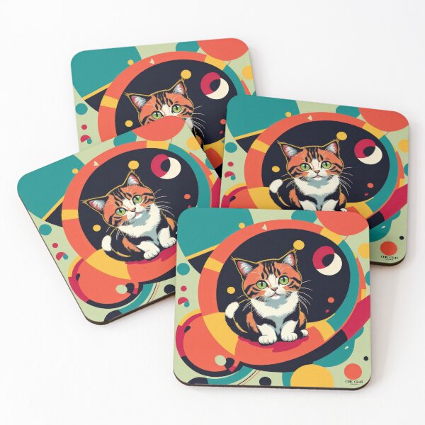 Item preview, Kaleidoscopic Kitten - Chic Chat Créations Ref.057 designed and sold by ChicChat.