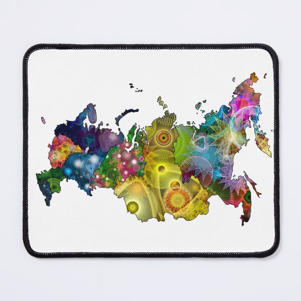 Item preview, Spirograph Patterned Russia Republics Map designed and sold by RachelEDesigns.