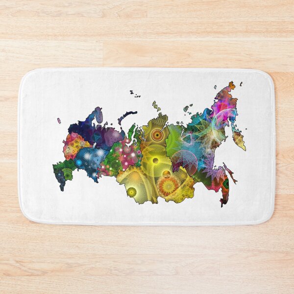 Item preview, Spirograph Patterned Russia Republics Map designed and sold by RachelEDesigns.