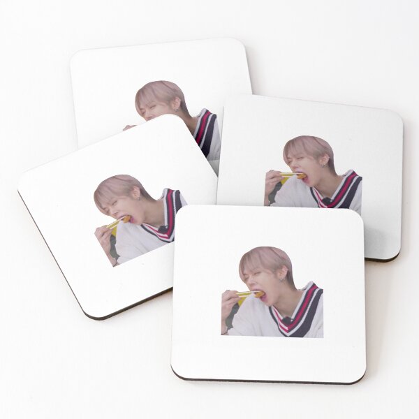 Item preview, yeonjun eating chicken txt meme sticker designed and sold by artfulmadness.