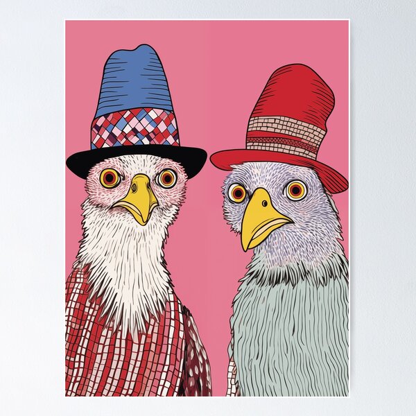 Item preview, Chickens in hats designed and sold by PricklyPeanut.