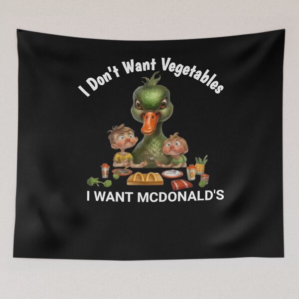 Item preview, i don't want vegetables i want mcdonald's" gift designed and sold by Obinne.