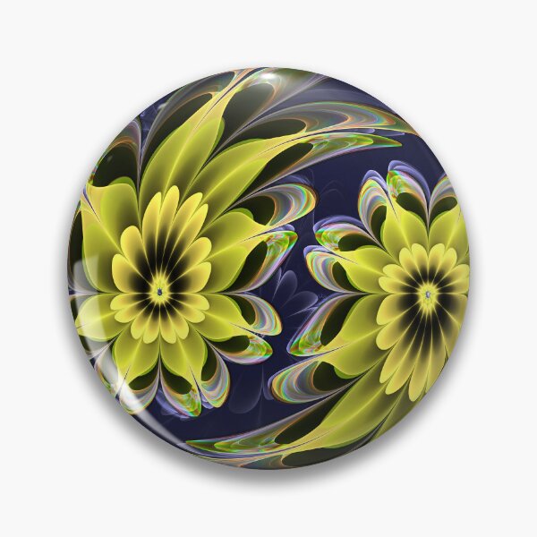 Item preview, Fractalicious Flowers - Yellow Yin Yang designed and sold by DerbyshireArtz.