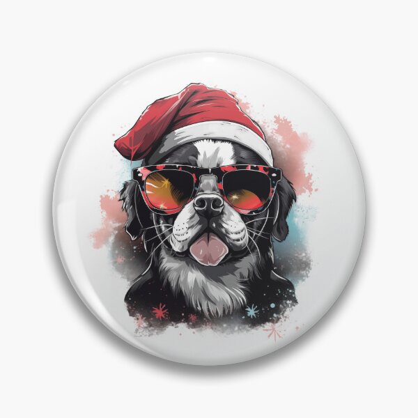 Item preview, Magical French Bulldog Christmas Dog in the Snow: Cute four-legged friend with a festive hat designed and sold by MLArtifex.