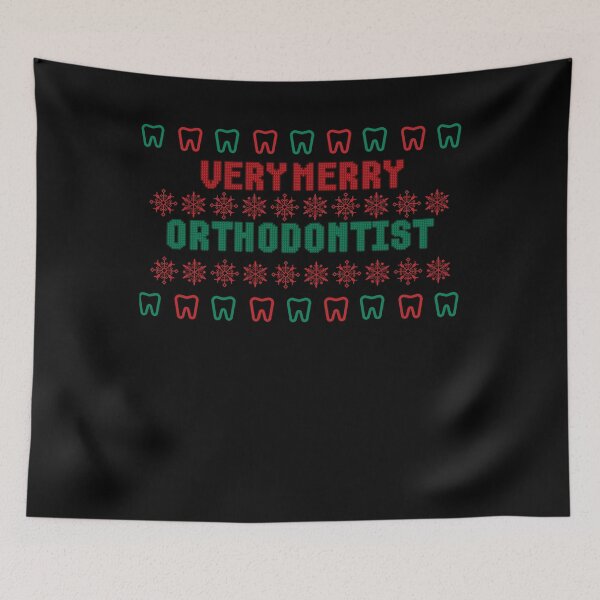 Item preview, Very Merry Orthodontist Ugly Christmas Sweater designed and sold by EdytaGister.