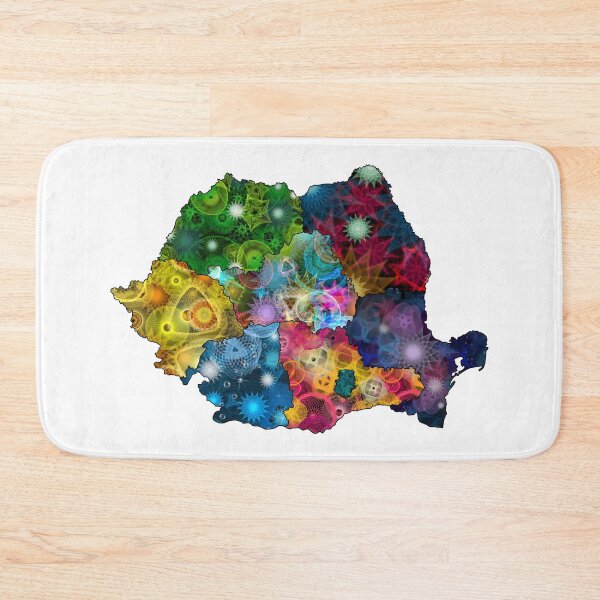 Item preview, Spirograph Patterned Romania Counties Map designed and sold by RachelEDesigns.