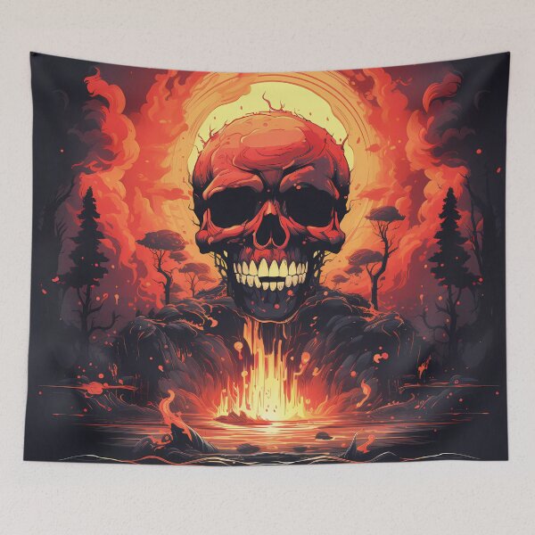 Item preview, “Flamboyant Skull” designed and sold by Art-Vortex-fr.