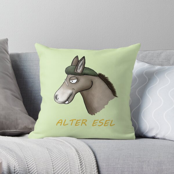 Old donkey Throw Pillow