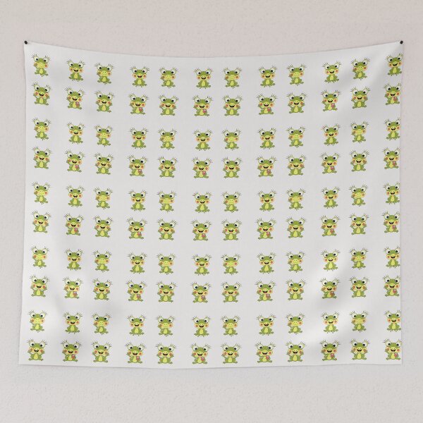 Item preview, little kawai frogs waving designed and sold by huape.