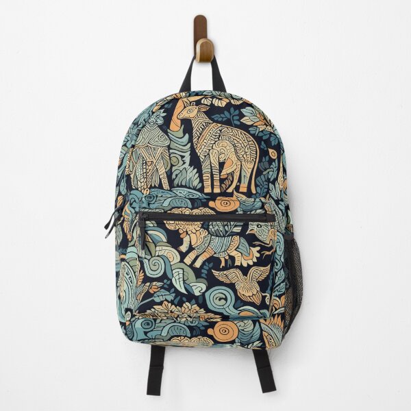 Item preview, An Elegant Forest of Majestic Creatures in Kalamkari Design designed and sold by Ruthrasankar.