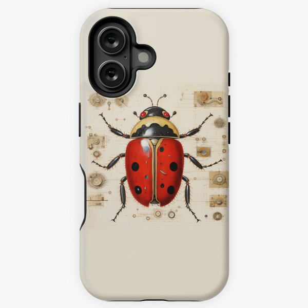 Mechanical Marvel Ladybug - Steampunk Insect Illustration iPhone Tough Case