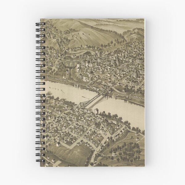 Item preview, Vintage Pictorial Map of Fairmont WV (1897) designed and sold by BravuraMedia.