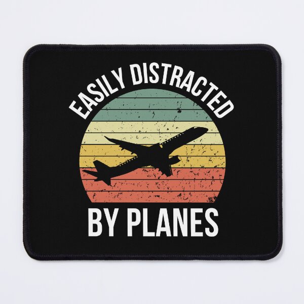 Item preview, Easily Distracted By Planes Vintage ( Pilot Gift ) designed and sold by i-longmanshop.