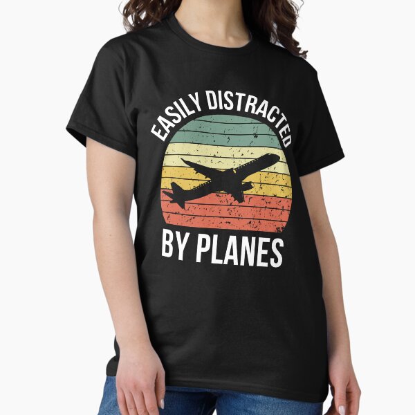 Item preview, Easily Distracted By Planes Vintage ( Pilot Gift ) designed and sold by i-longmanshop.