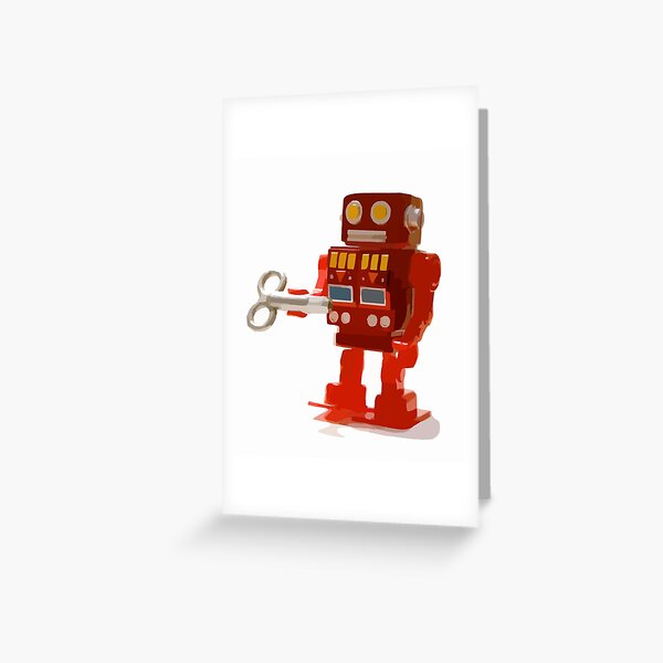 Red Robot Greeting Card