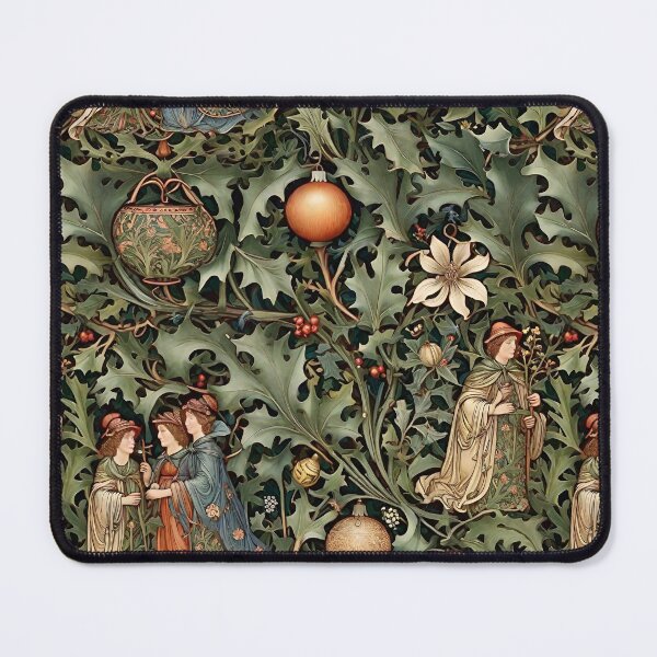 Item preview, Elegant Christmas Greenery Floral Vintage Pattern In William Morris Style designed and sold by Zazizu.