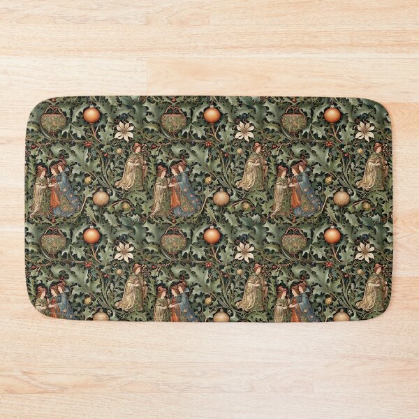 Item preview, Elegant Christmas Greenery Floral Vintage Pattern In William Morris Style designed and sold by Zazizu.