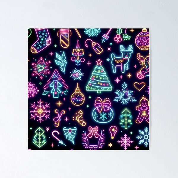 Item preview, A neon Christmas, pattern designed and sold by Booksshack.