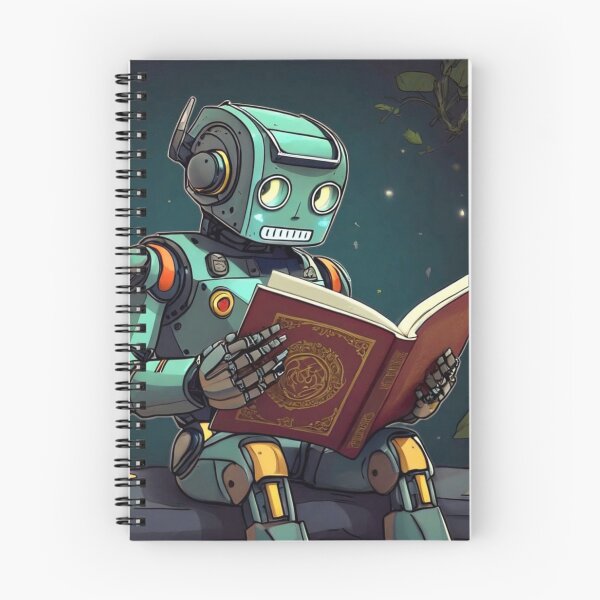 Item preview, Pages of Progress: The Robotic Reader's Journey into Literature designed and sold by FineFires.
