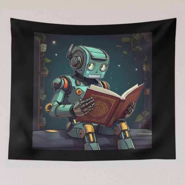Item preview, Pages of Progress: The Robotic Reader's Journey into Literature designed and sold by FineFires.