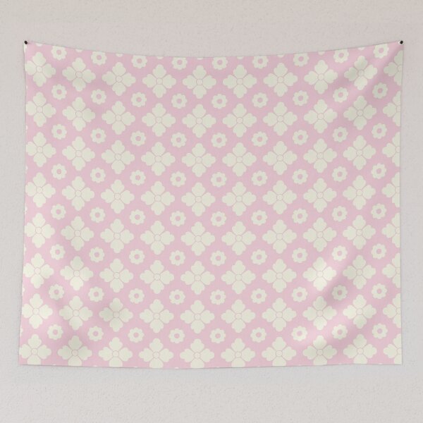 Item preview, Boho Geometric Simple Cabin Core Pattern Cream on Pastel Pink designed and sold by blomastudios.