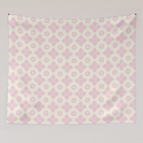 Item preview, Boho Geometric Simple Cabin Core Pattern Pastel Pink on Cream designed and sold by blomastudios.
