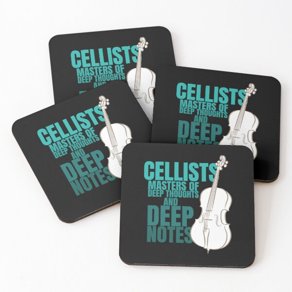 Item preview, Cellists masters of deep thoughts and deep notes, line art drawing designed and sold by CJansuebsri.