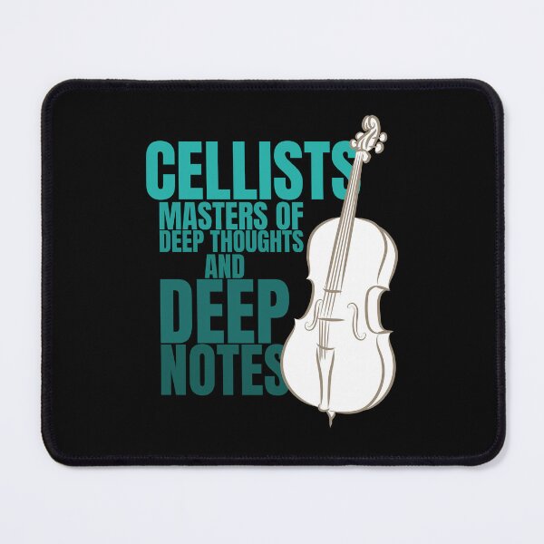 Item preview, Cellists masters of deep thoughts and deep notes, line art drawing designed and sold by CJansuebsri.