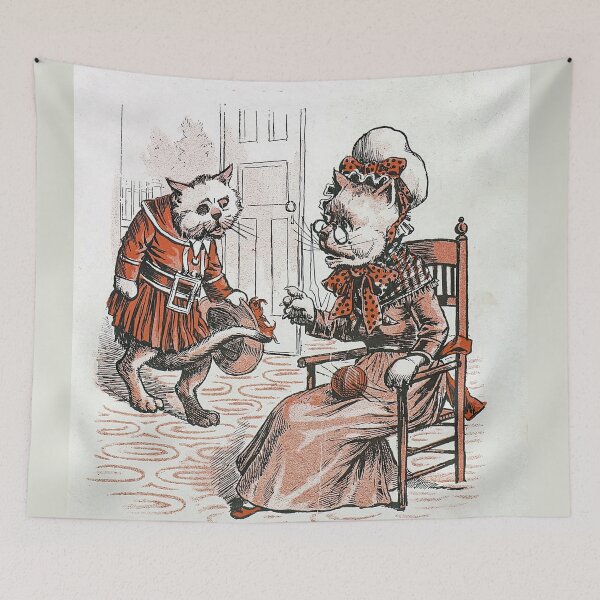 Item preview, The Robber Kitten returns home to mummy-vintage childrens art. designed and sold by stevepaint.