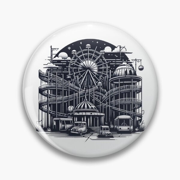 Item preview, Deserted Amusement Park: Urbex Vector Art designed and sold by VoilaPrint.