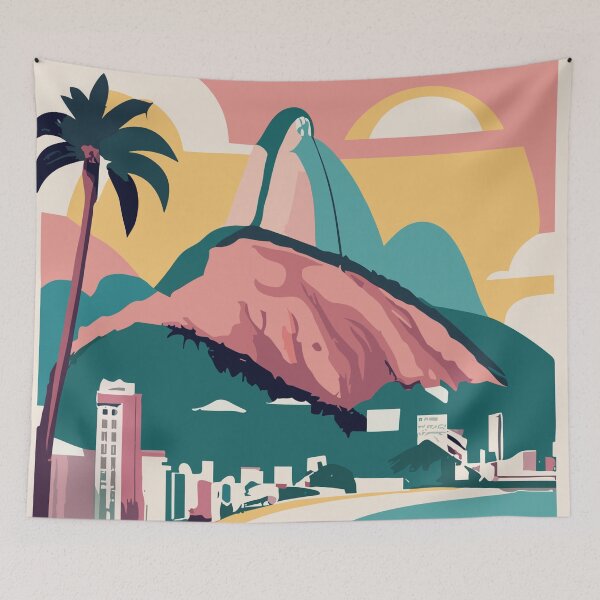 Item preview, A Vintage Travel Poster of Rio de Janeiro - Brazil designed and sold by GoodOldVintage.