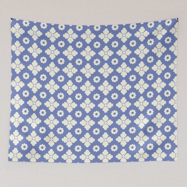 Item preview, Boho Geometric Simple Cabin Core Pattern Classic Blue designed and sold by blomastudios.