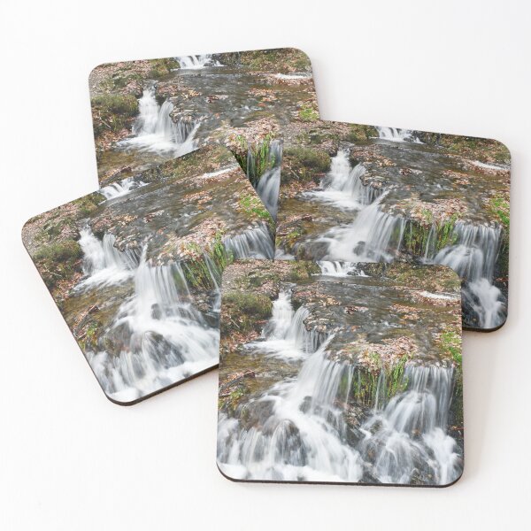 Item preview, Waterfall heading to Garreg Ddu Reservoir in the Elan Valley in Autumn Mid Wales designed and sold by Cameranick.