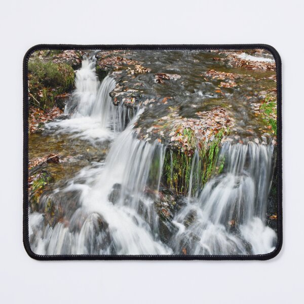 Item preview, Waterfall heading to Garreg Ddu Reservoir in the Elan Valley in Autumn Mid Wales designed and sold by Cameranick.