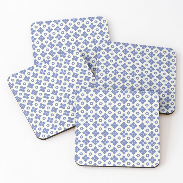 Item preview, Boho Geometric Simple Cabin Core Pattern Classic Blue on Cream designed and sold by blomastudios.