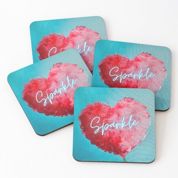 Item preview, Abstract Sparkle Heart Balloon Blue and Pink designed and sold by NikkiLloydEvans.