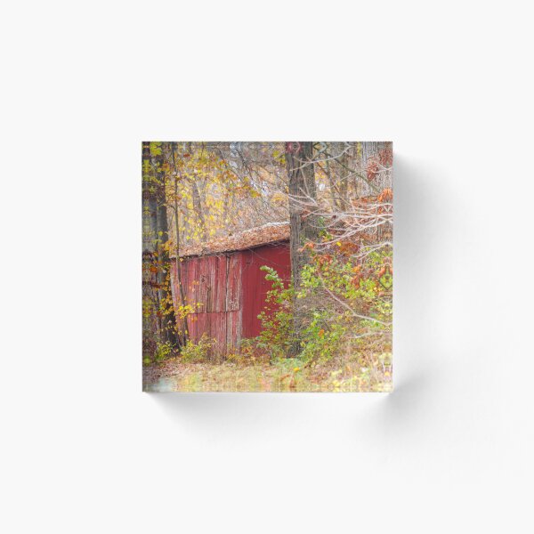 Artikelvorschau, Versteckte Scheune im Herbstlaub entworfen und verkauft von FlyingLilly.