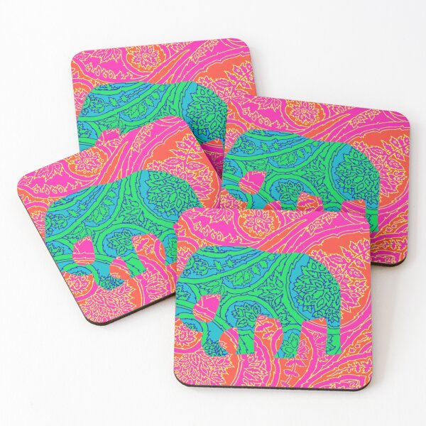 Item preview, Green Elephant on Pink  designed and sold by cmjune93.