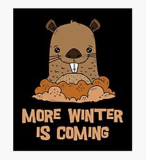 Groundhog Day More Winter is Coming Photographic Print