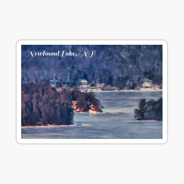 New Hampshire's Newfound Lake in the Winter Sticker