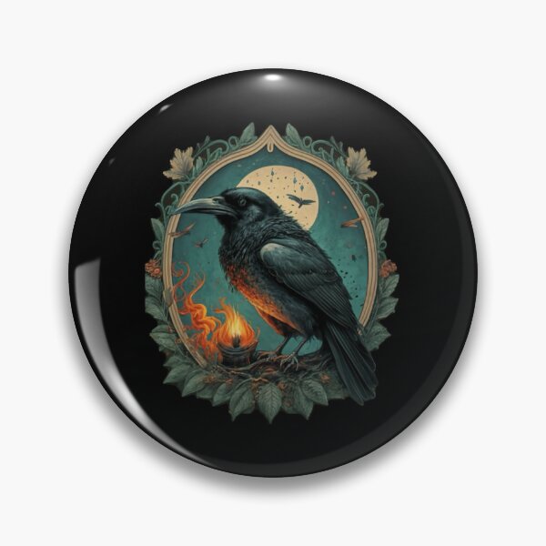 Item preview, gothic Raven and torch designed and sold by EasyPrints337.