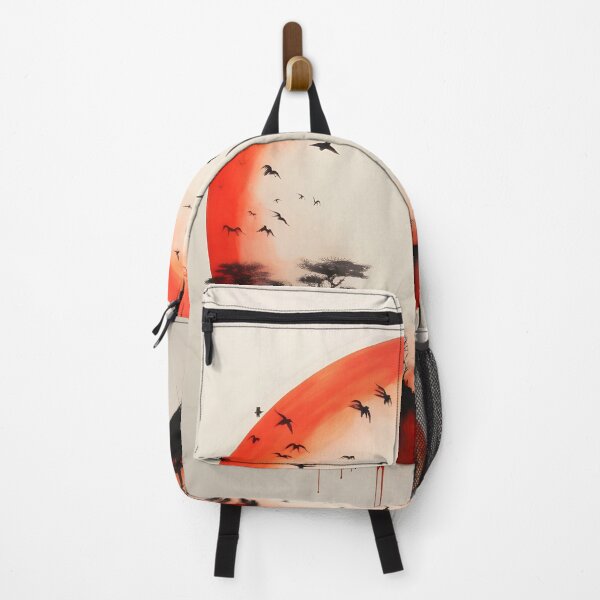 Item preview, Minimalist red sun art print, birds designed and sold by dcrc.
