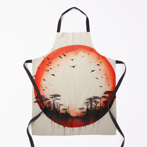 Item preview, Minimalist red sun art print, birds designed and sold by dcrc.