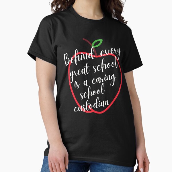 Item preview, Behind Every Great School Is A Caring School Custodian Apple Gift designed and sold by WAB Garb.