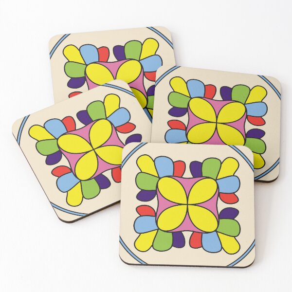 Item preview, Colorful Budding Abstract Flower  designed and sold by ankromcreations.