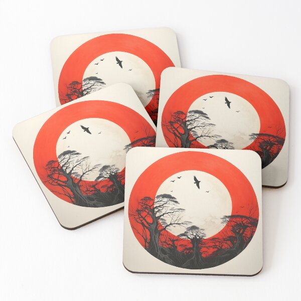 Item preview, minimalist red sun art print designed and sold by dcrc.