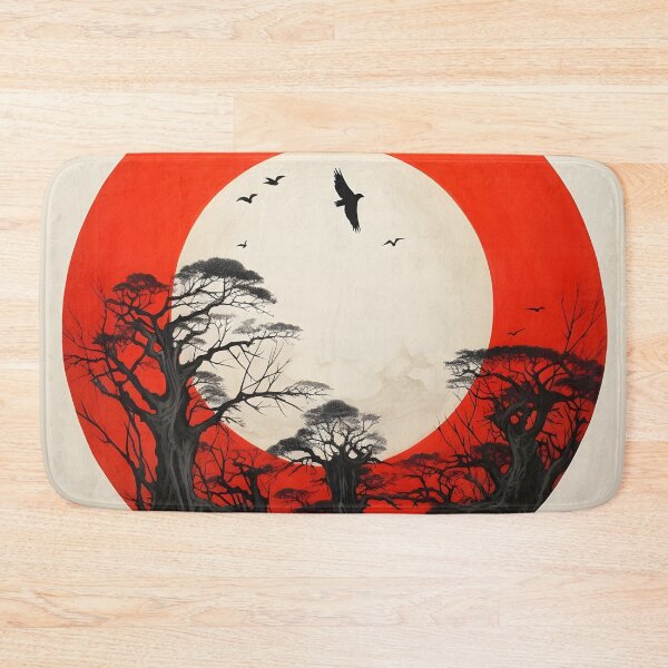 Item preview, minimalist red sun art print designed and sold by dcrc.