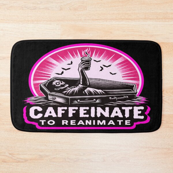 Item preview, Caffeinate to Reanimate - Zombie Coffin Coffee - Pink Design designed and sold by MegaDirt.