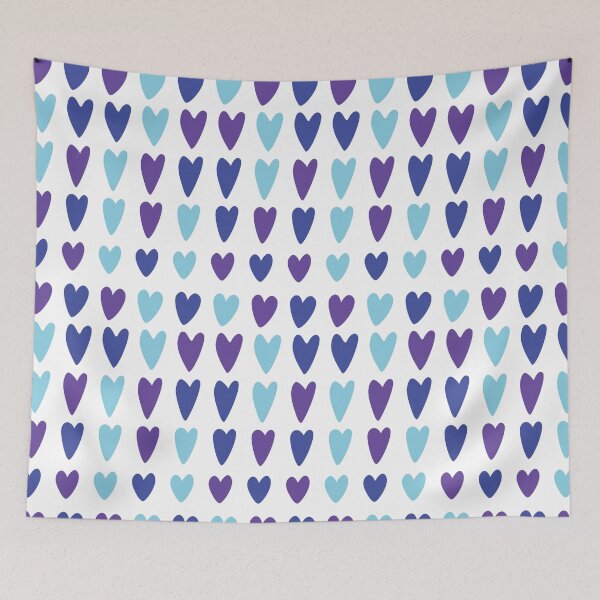 Item preview, 90s 2000s y2k cute heart pattern pastel blue purple designed and sold by blomastudios.